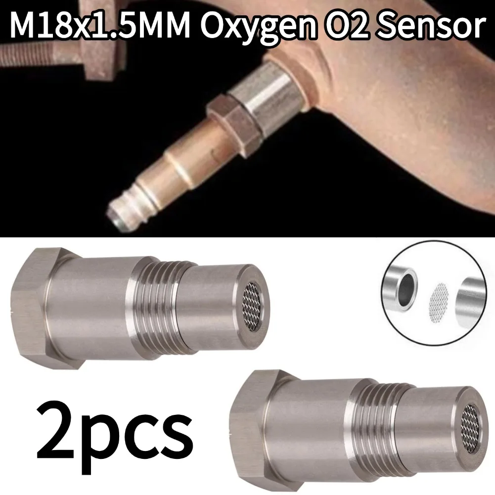 2 uds M18x1.5MM coche Universal oxígeno O2 Sensor espaciador adaptador accesorio de coche Sensor de oxígeno para todoterreno catalizador CSV piezas de automóvil