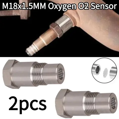 2PCS M18x1.5MM Car Universal Oxygen O2 Sensor Spacer Adapter Car Accessorie Oxygen Sensor For OFF Road Catalyst CSV Auto Parts