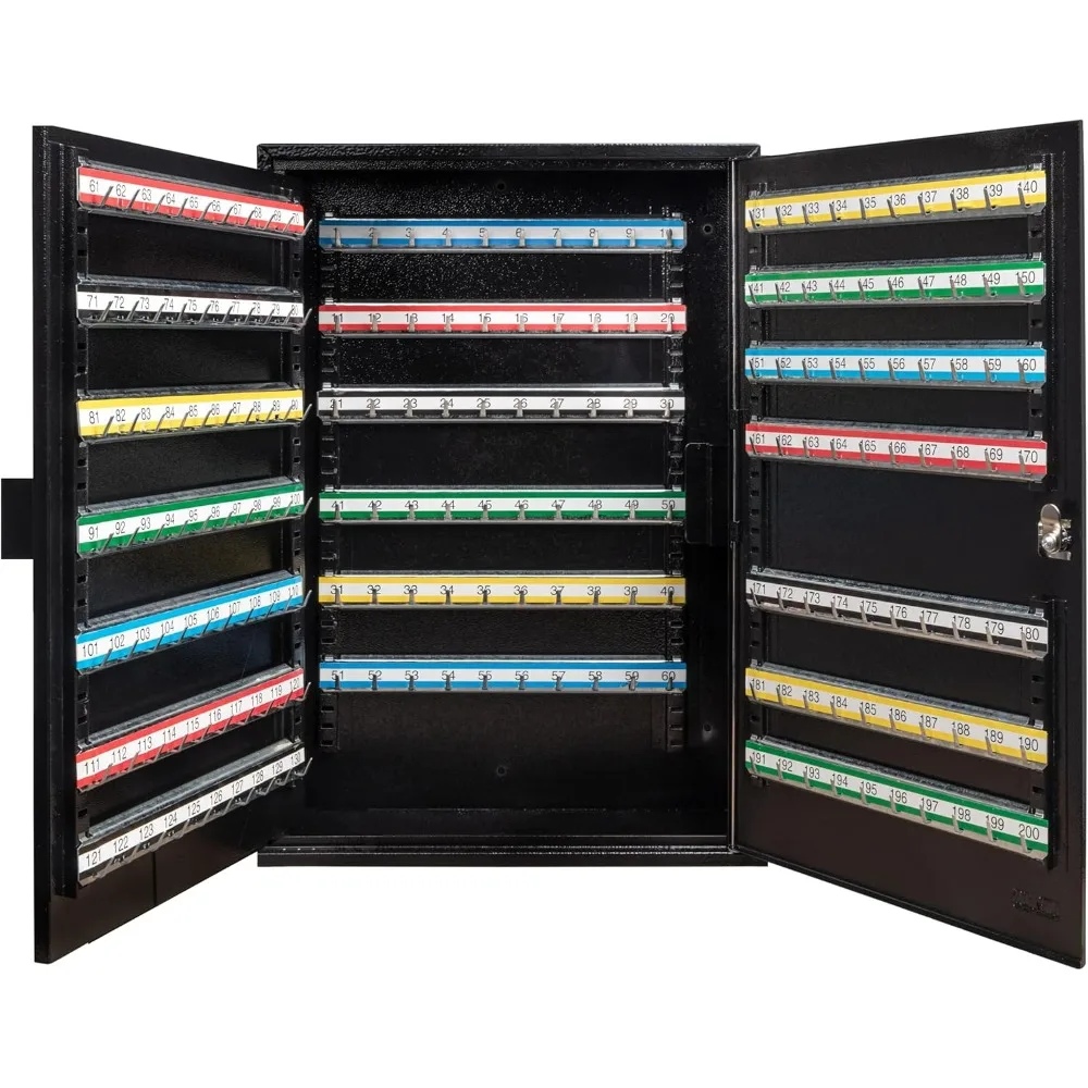 خزانة مفاتيح فولاذية آمنة مع خطافات وعلامات مرقمة لإدارة المفاتيح الفعالة في الفنادق وخدمات الصادق