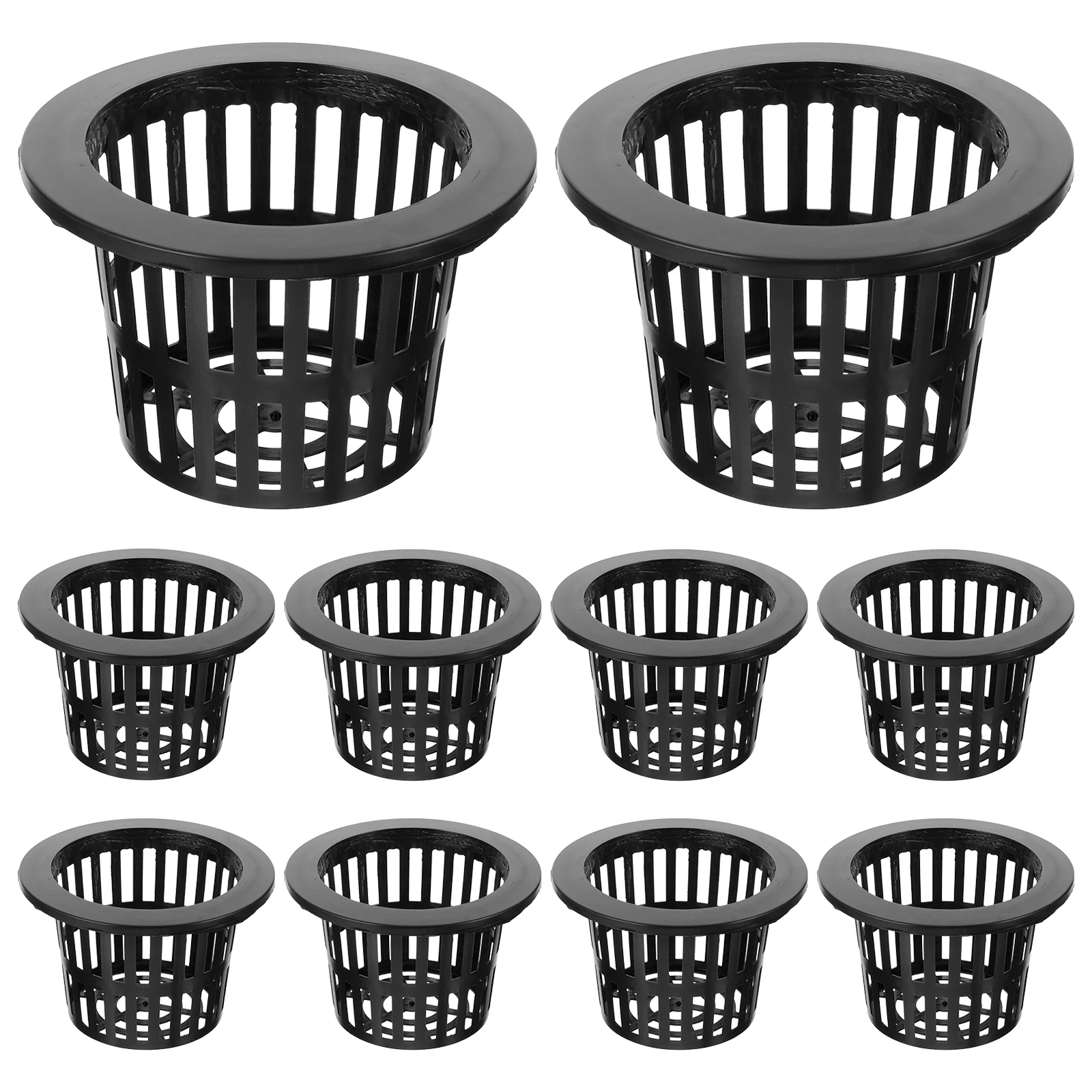 

10 Pcs Plants Hydroponic Planting Basket Hydroponics Net Cup Plastic Pots Blue Planter Black