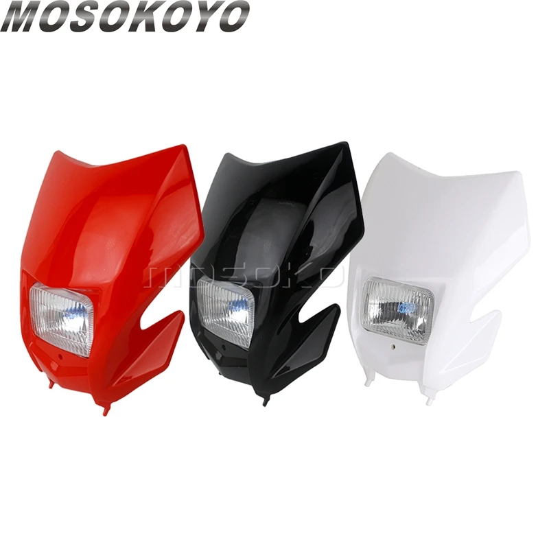 Universal Motocross Supermoto Headlight Fairing Enduro Front Headlights Mask For Honda CRF150F CRF230F CRF 230F 150F 250 300 450