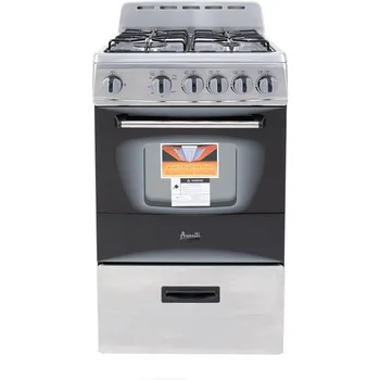 Avanti-黒のステンレス鋼ガスレンジ、gr2013cs、20 