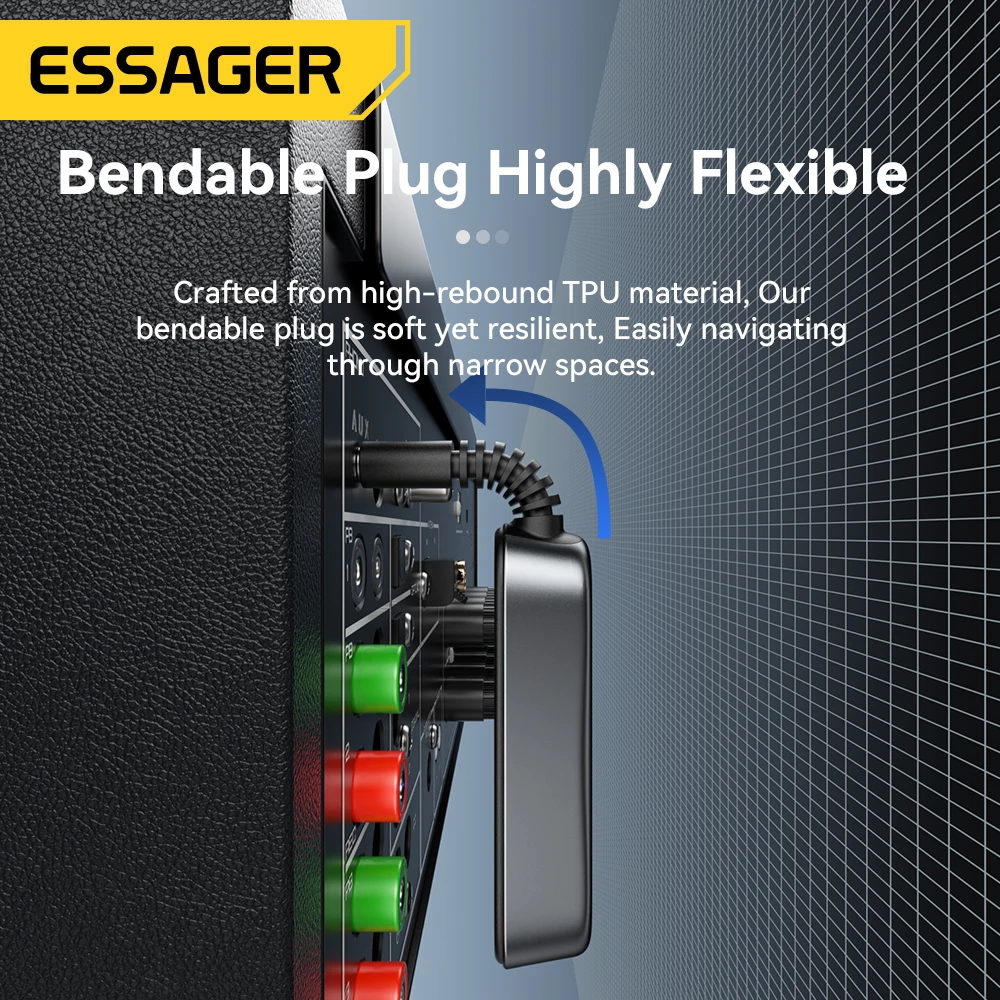 Essager Bluetooth 5.1 Audio Receiver/Transmitter – 3.5mm AUX, Wireless Adapter for PC, TV, Car, Speakers 4