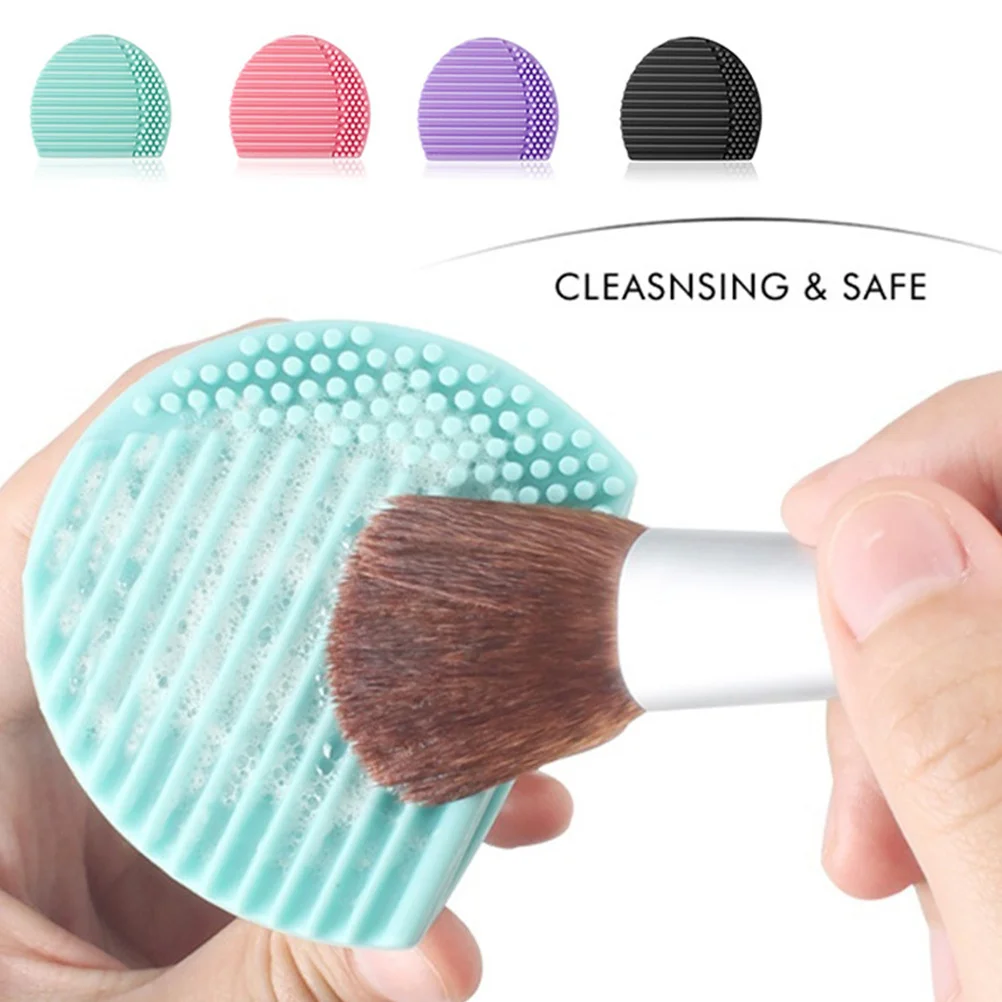 2-teiliges Silikon-Make-up-Pinsel-Reinigungspad, waschbare Wäschermatte für Reisen, Camping, Mintgrün, Rosa, leichtes Organizer-Werkzeug