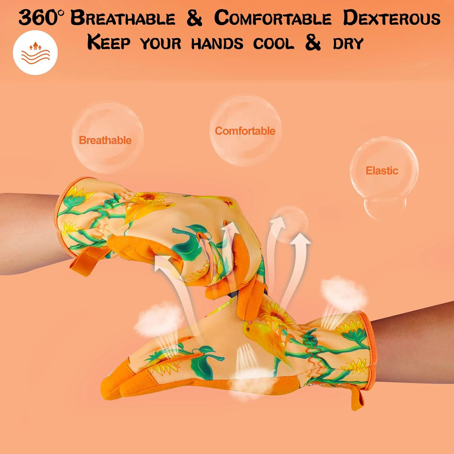 1 زوج قفازات البستنة الورد تشذيب شوكة قفازات برهان مع قفازات حماية الساعد الطويلة لحفر زراعة حديقة أداة