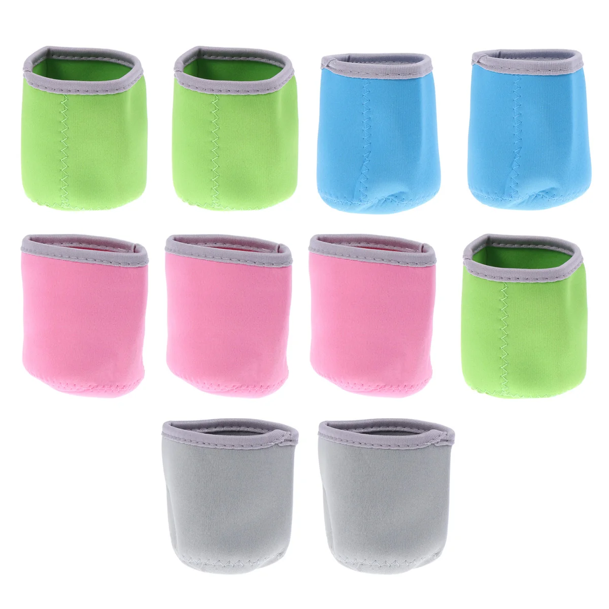 

10 Pcs Neoprene Bottle Sleeve Cover Sets Thick Insulated Reusable Drink Accessory for Outdoor Camping BBQ Beach Picnic Fishing