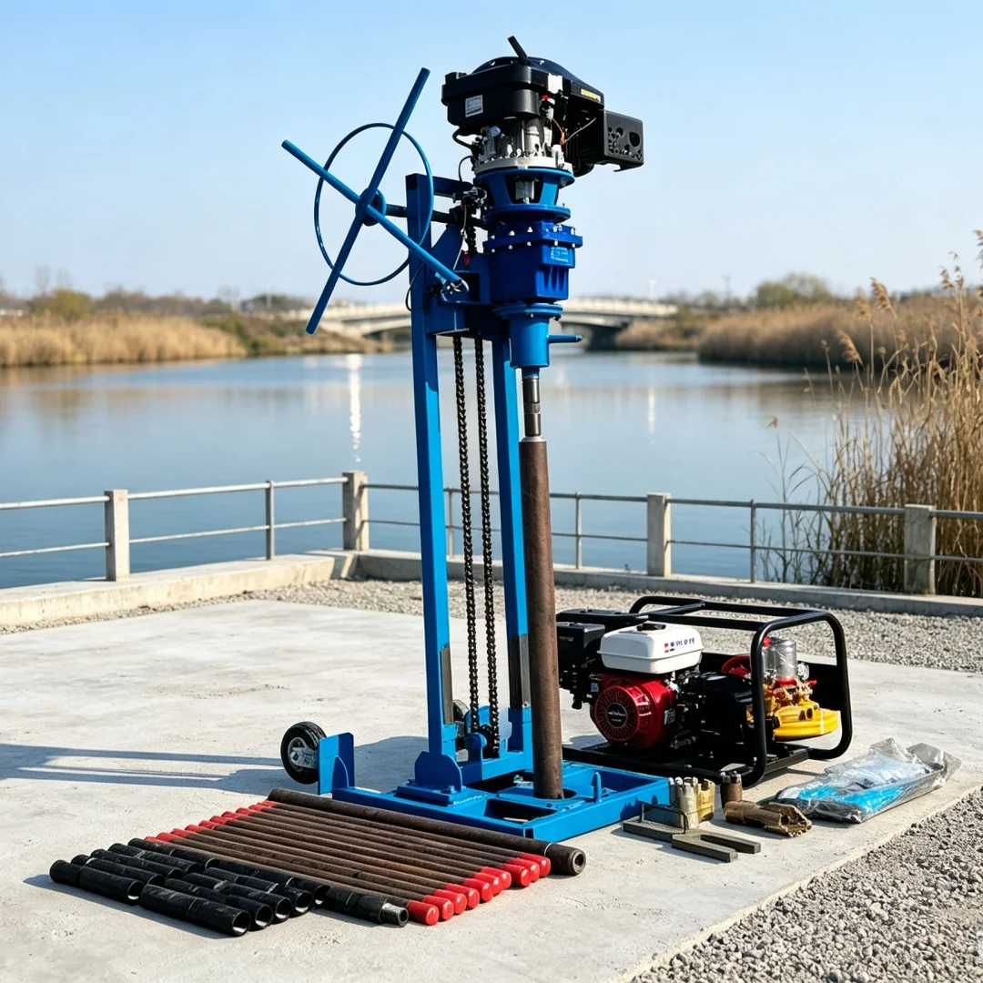 Customized Detachable‑mast Backpack Core‑sampling Drilling Rig, Small Shallow Rock‑soil Exploration Sampling Rig