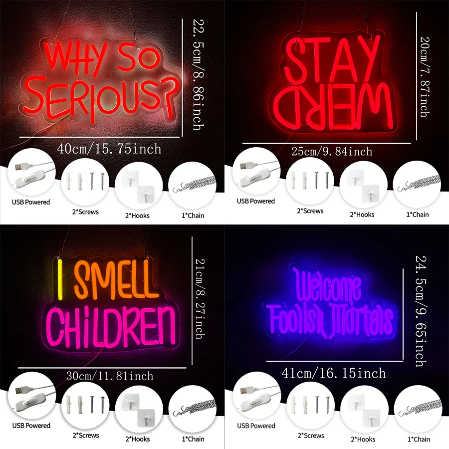 Neon Sign Of Haunted House, Colorful Letter Icon, Usb Powered, Used For Room, Bar, Horror Space, Man Cave, Halloween Decor.