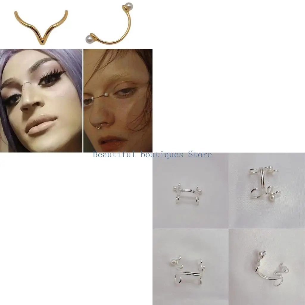 U4LF Copper Nose Clip Modern Nose Reshaping Accessory for Photography Performances
