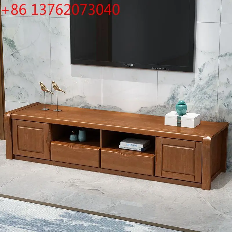 

Modern solid wood TV cabinet small apartment living room bedroom low TV cabinet