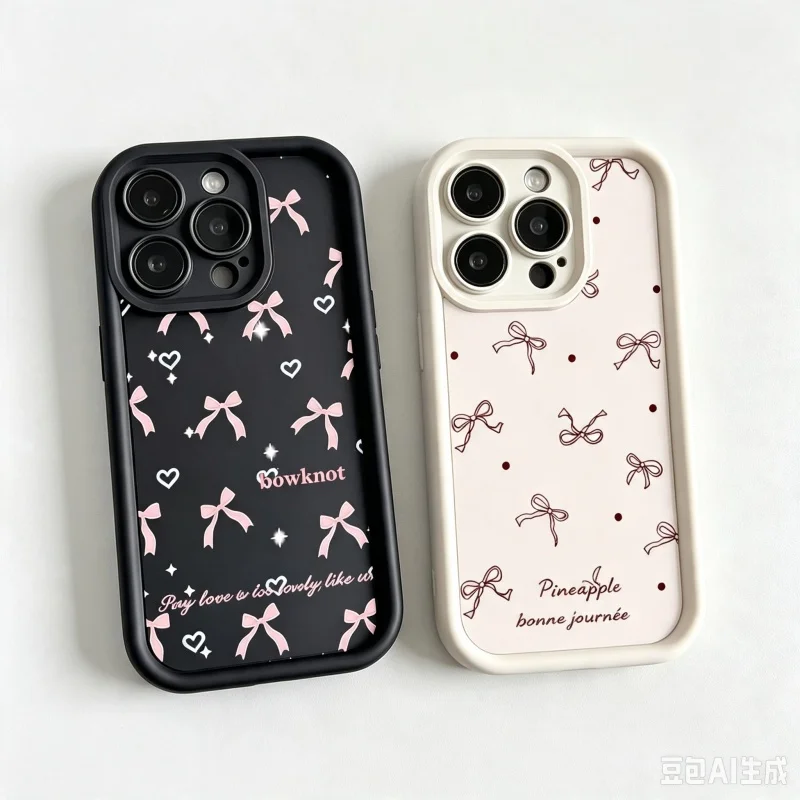 Polka Dot Bow Phone Case For Motorola G37 Power EDGE 2026 5G G100 G53 G22 G32 G24 G30 G35 G15 G14 G05 G34 G04 E13 E14 E40 E32