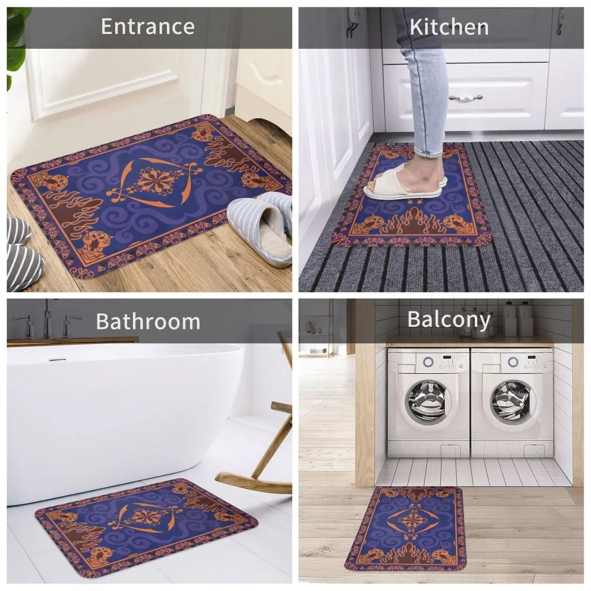 Aladdin - 1992 Floor Mat Rug Anti-Stain Nordic Rugs Floor Mats Entry Door Mats Customizable