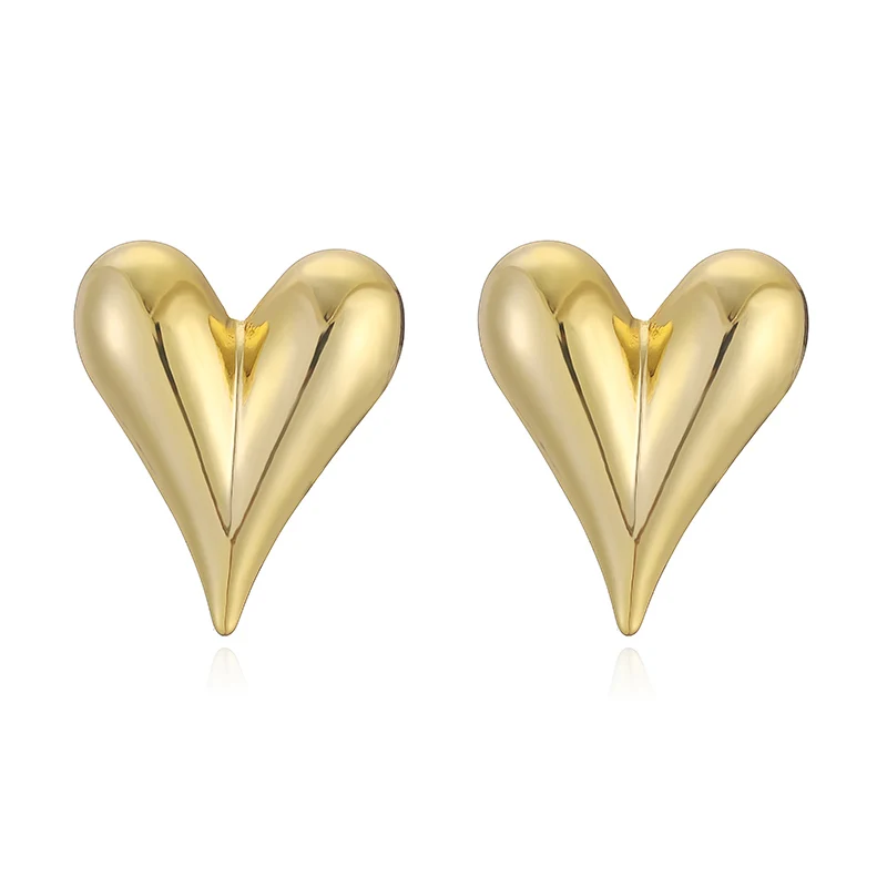 HECHENG, Brass 18K gold-plated Heart pendant necklace earrings for women\'s fashion jewelry wholesale