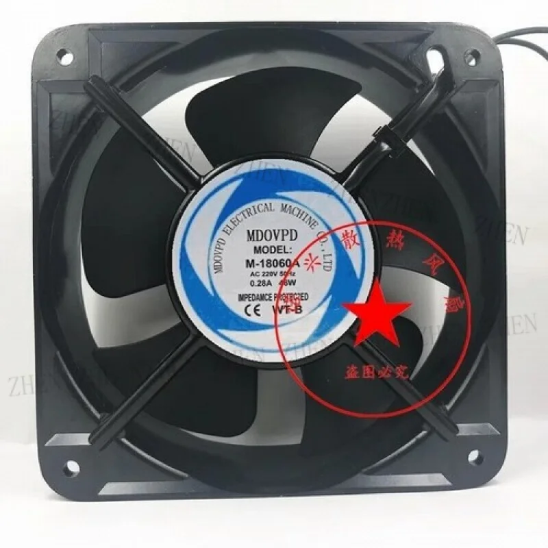 

Y 1 Pc. M-18060A AC220V 50Hz 0.28A 46W 18CM Large Airflow Cooling Fan