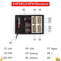 For Dumborc X6PM-350 RC Transmitter 2.4G 6CH RC Remote Controller With Receiver For RC Car Boat Tank