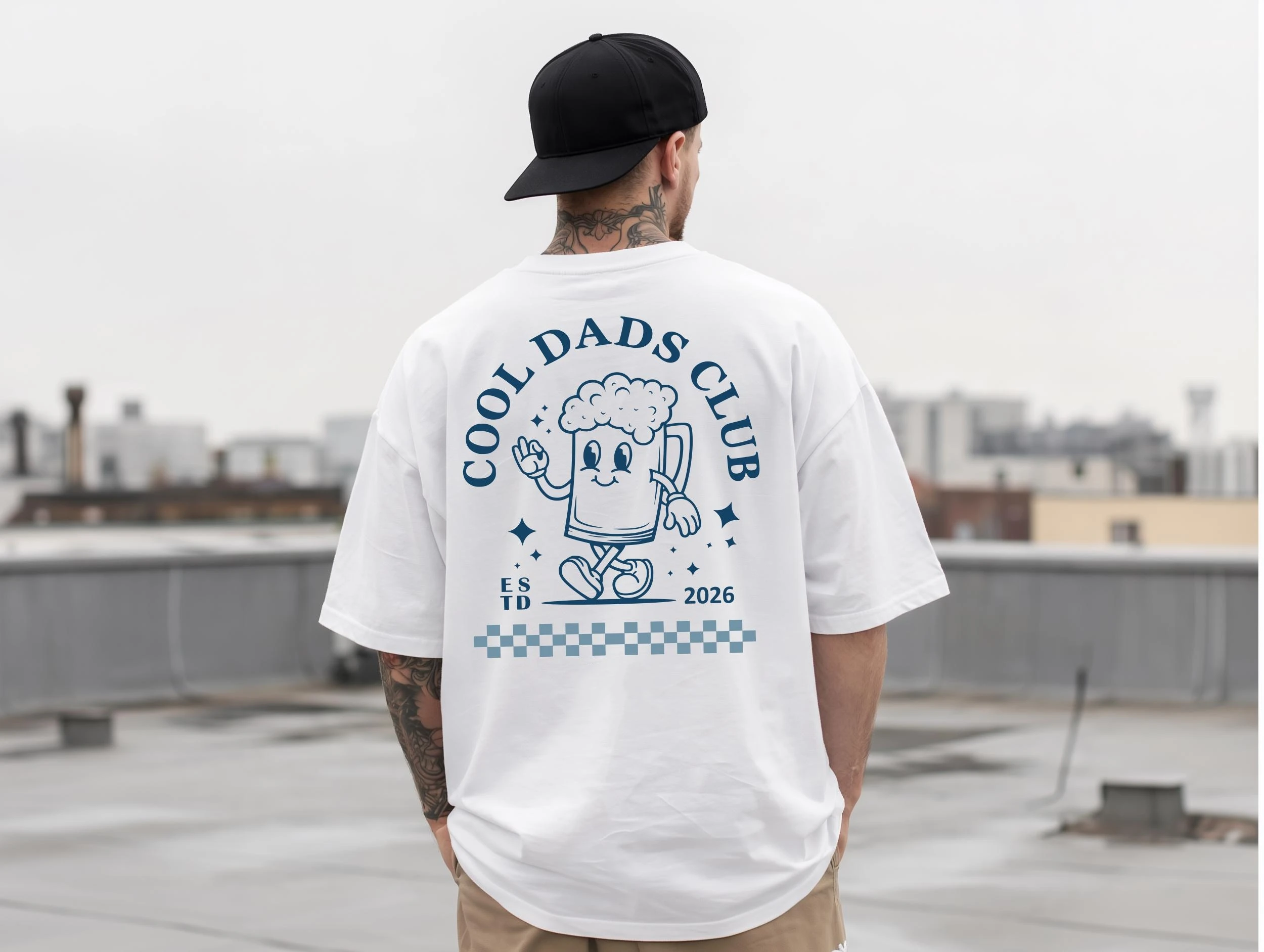 COOL DADS CLUB Beer Mug Mascot Graphic Merch 2026 T shirt 100%Cotton Unisex Men‘s Women's Father's T-Shirts Y2k Fans Funny Tee