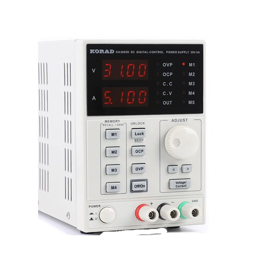 KA3005D 정밀 조정 가능한 LCD 디지털 프로그래머블 실험실용 스위칭 DC 전원 공급기 30V 5A 220V 110V