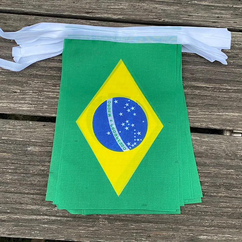 Xvggdg 20 Stks/set Brazilië Bunting Vlaggen Wimpel String Banner Gorzen Festival Party Holiday