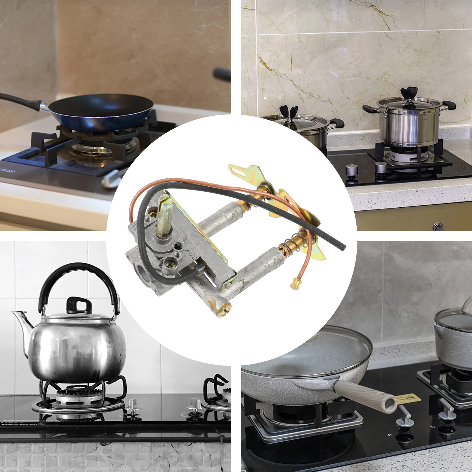 

Pulse Ignition Assembly Electronic Gas Stove Electrode Brass Replacement Kitchen Lgniter Electrode Practical Convenient