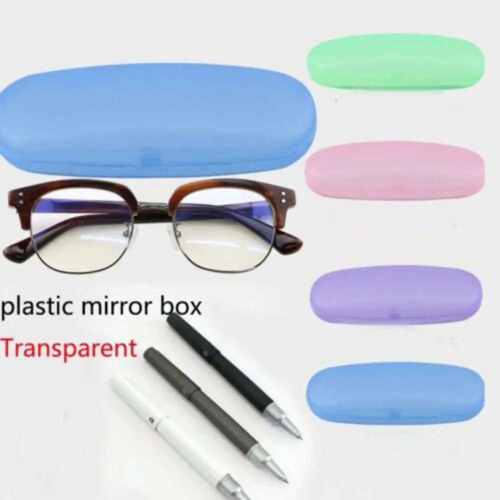 New Plastic Glasses Case Lightweight Transparent Transparent Case Hard Plastic Case