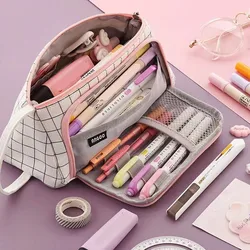 Pencil Case Kawaii School Pen Case Supplies Cute Pencil Storage Bag Students Pencil Cases Big Multifunction Pen Box Stationery