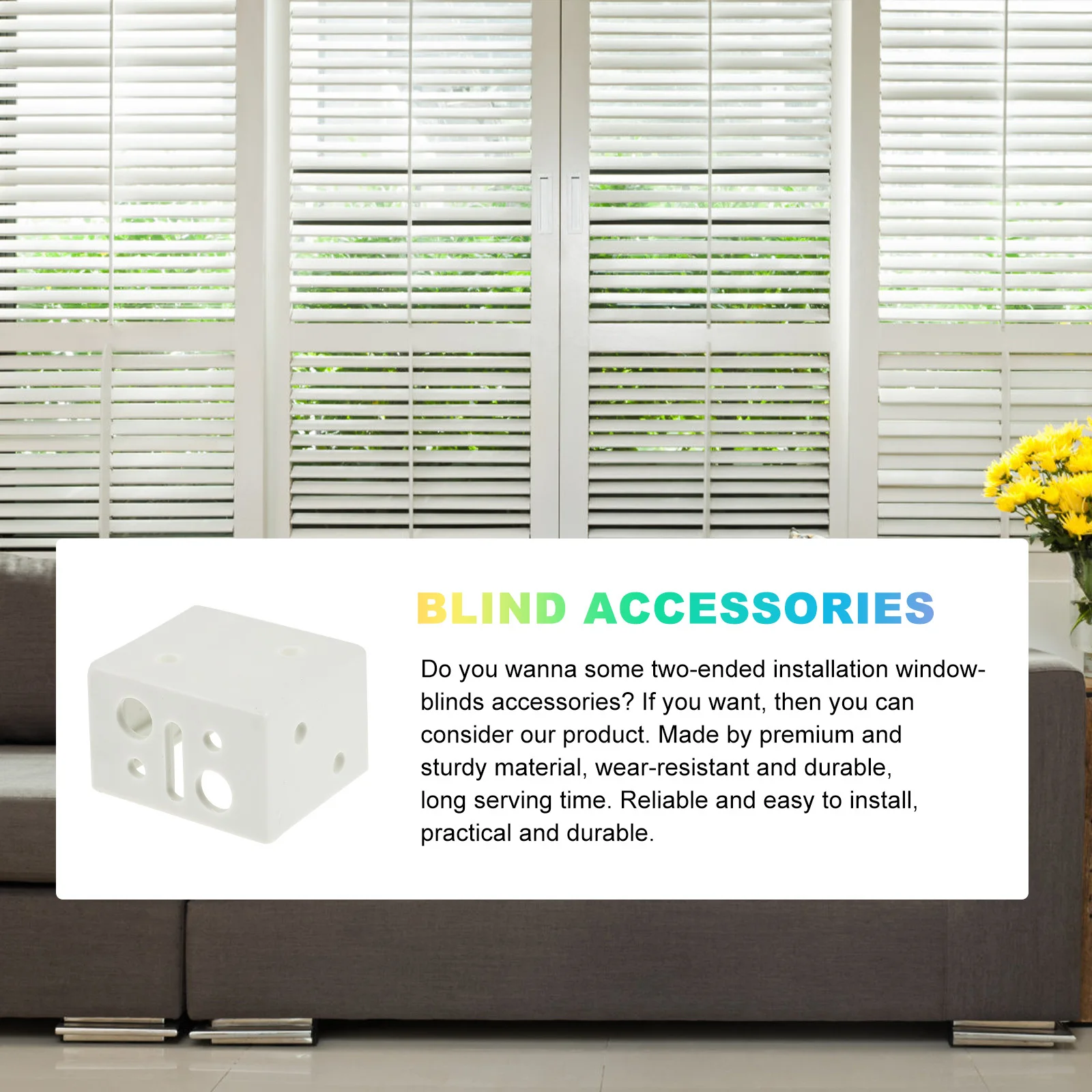 

4pcs Blinds Installation Accessories Both Ends Fixed Parts For Window Blinds Repair Replacement Sturdy Jalousie Fixator Home