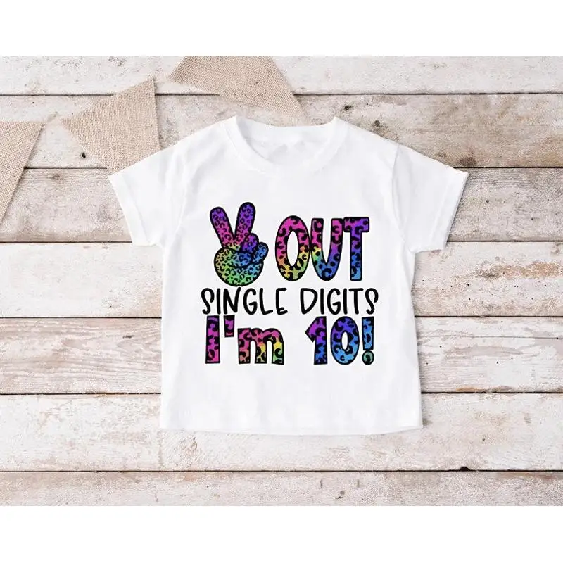 

10th Birthday T Shirt I'm 10 Girls Year Old Party Outfit Kids Funny