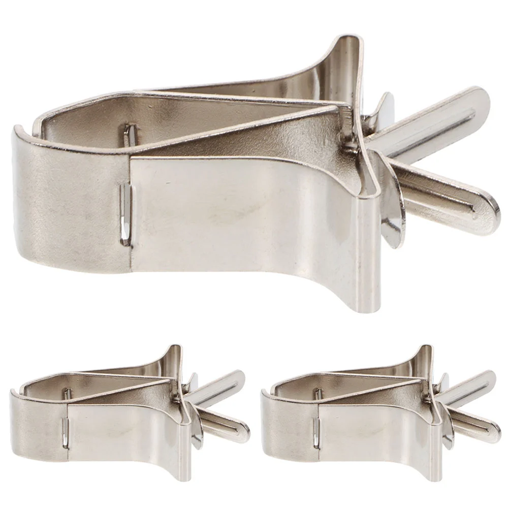 

3 Pcs Parrot Vegetable Clips Bird Birds Food Tongs Cage Supplies Pet Feeder Stainless Steel