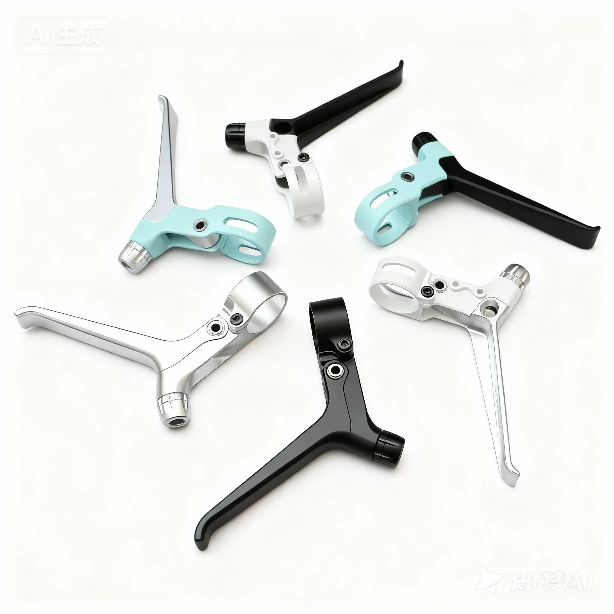 

Suitable for Brompton folding bike brake levers, CNC aluminum alloy, lightweight 72g per pair Compatible with V-brake/rim brake