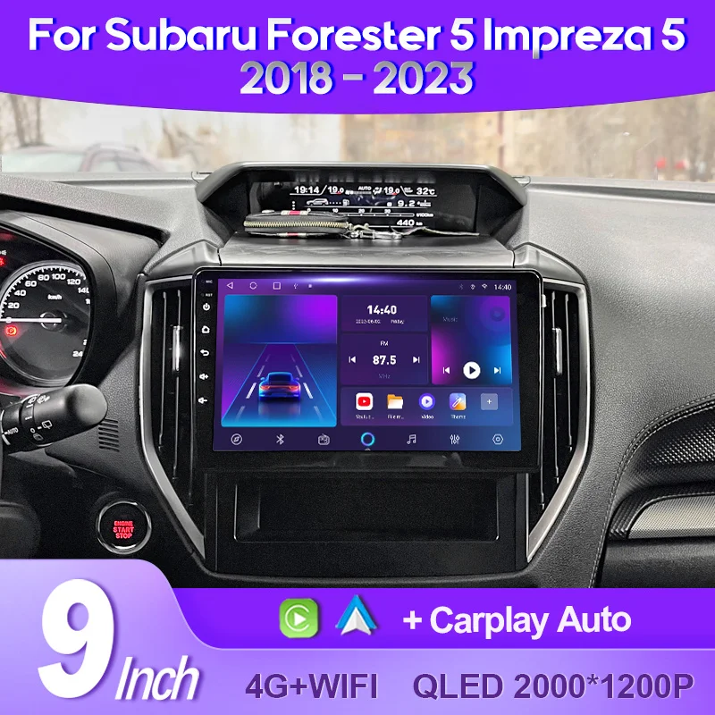 QSZN For Subaru Forester 5 Impreza 5 2018 - 2023 Android 13 Car Radio Multimedia Video Player GPS AI Voice CarPlay 4G Head Unit