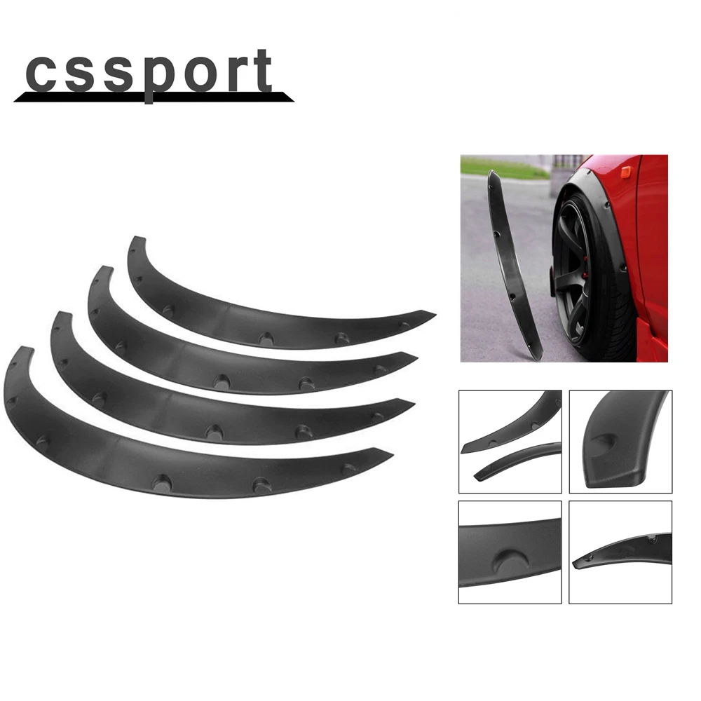 Universal car fender flares 4pcs 78/84cm Arch Wing Extender Arch Brow Car Wheel Lip Body Kit Protective Cover Trim Mudguards