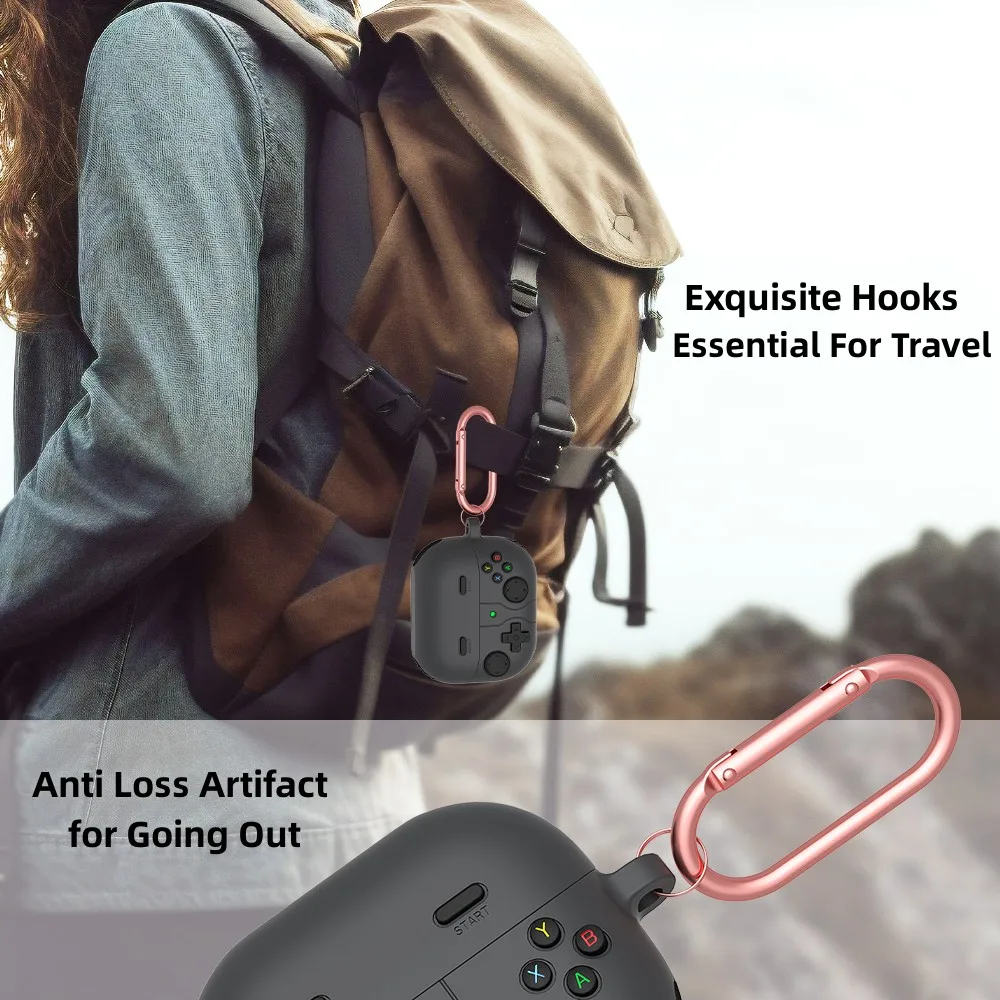 Samsung Galaxy Buds 3Pro Case ، ملحقات سماعة Consol ثلاثية الأبعاد للعبة الكرتون ، غطاء مع خطاف ، جديد ،