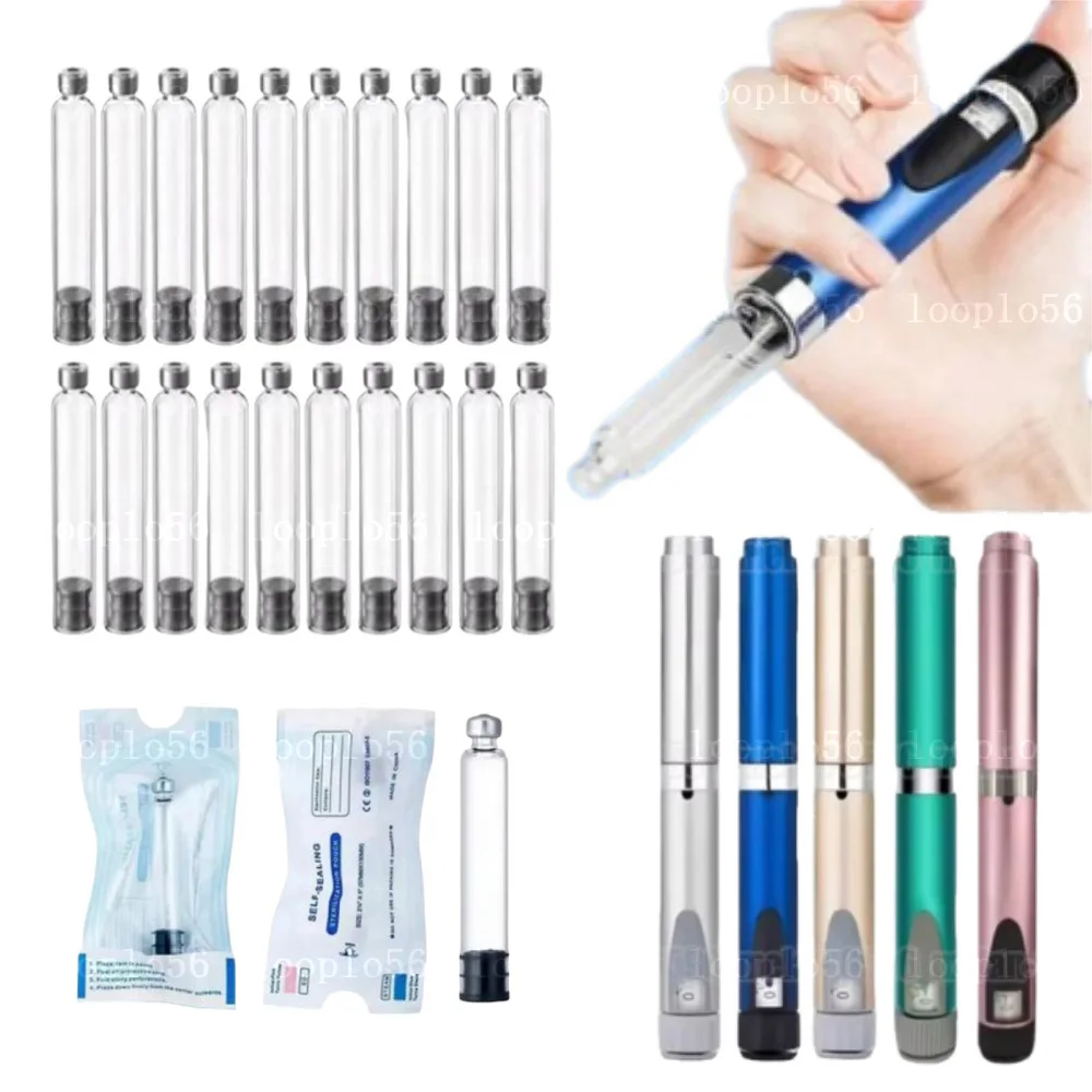 Magic Pen Tattoo Pen with 3ml Empty Cassette Bottle Individual Packaging Cartridges Kit for Lilly Insulin Pen Medical Aesthetics