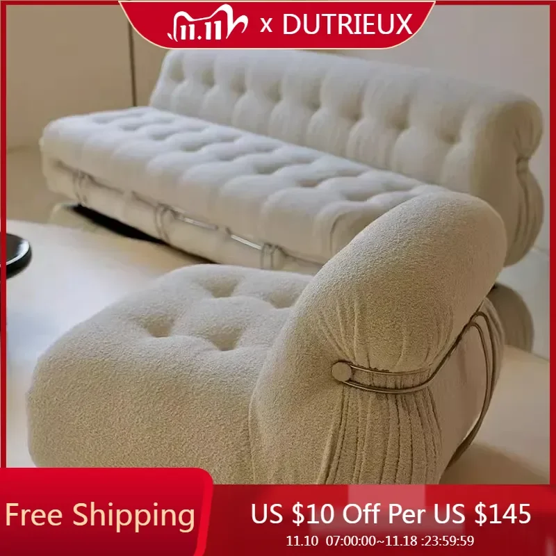 

Armless Cute Double Sofa Single Girl Small Designer Tatami Floor Sofa Plush Italiano Reading Salon Meuble Home Furniture