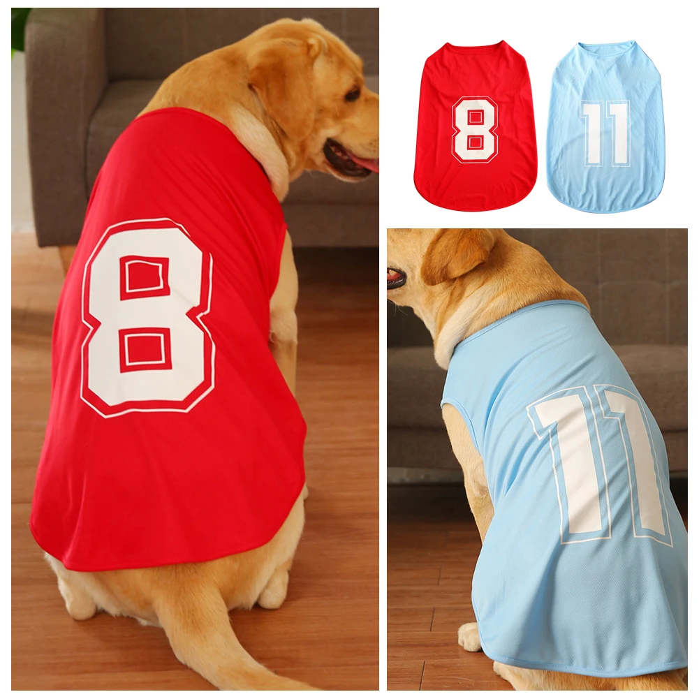 Summer Dog Clothes Breathable Basketball Jersey Pet Quick-drying Vest Large Dogs Sport Shirts Pets T-shirt Costume Supplies