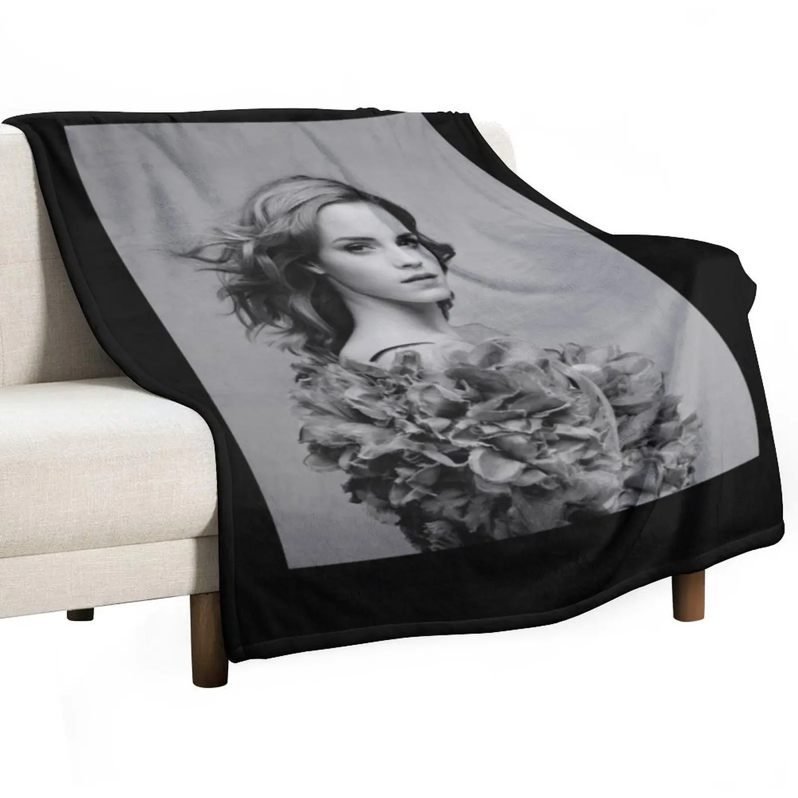 إيما واتسون كلاسيك تي شيرت رمي بطانية واحدة تتحرك الأزياء الأرائك البطانيات