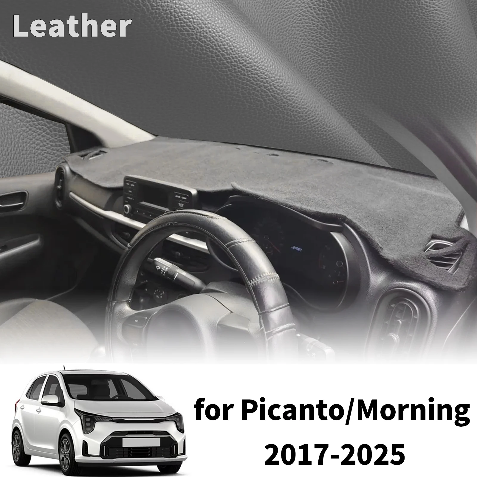 

fit for Kia Picanto Morning 2017-2025 ​​High Quality Dashboard Cover Dashmat Sunshade Anti‑UV Protector Dash Mat Pad Accessories