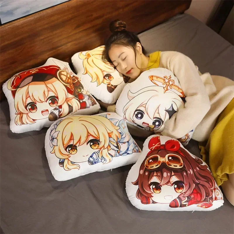 Game Anime Genshin Impact Yae Miko Gorou Barbatos Morax HU TAO Plush Pillow Shen He Doll 45cm Kawaii Cartoon Cosplay Accessories