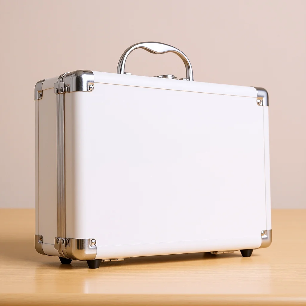 حقيبة حمل صلبة متينة من الألومنيوم لأدوات المكياج، صندوق تخزين معدني عالي التحمل للسفر