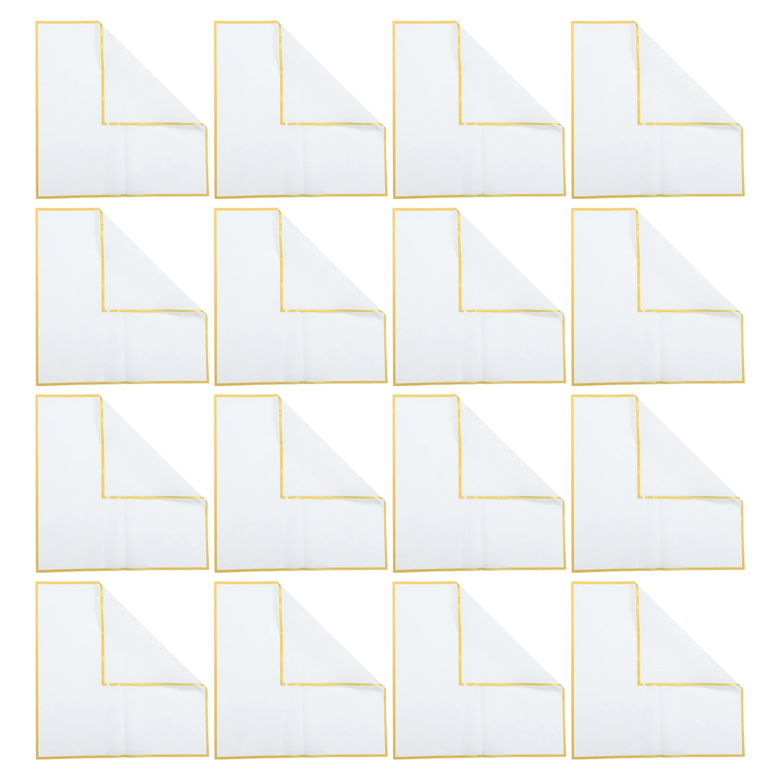 

20pcs Golden Border Waterproof Wrapping Paper for Bouquets Flower Arrangement Craft Supplies Floral DIY Gifts Packaging