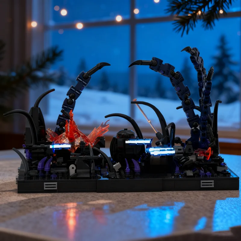 

669 шт. MOC Darkness Umbara, диорама, коллекция, модель здания, рождественские подарки, блоки, игрушка, идея для сборки, кирпич, детский день рождения