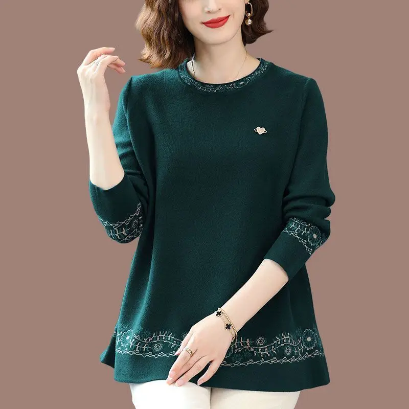 

Универсальная трикотажная шерсть в западном стиле, верхняя женская верхняя одежда для похудения для мам, закрывающая живот, трикотажная основа рубашки