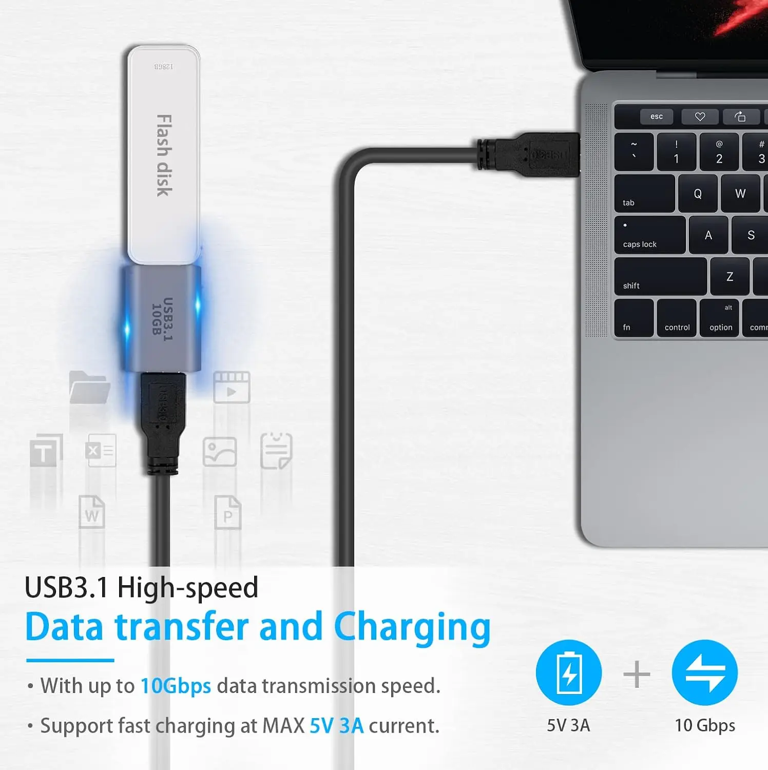 2Pack 10Gbps USB A Female to USB C Female Adapter Bi-Directional (USB 3.1 Type C Gen2)Compatible for iPhone, MacBook Pro, Laptop