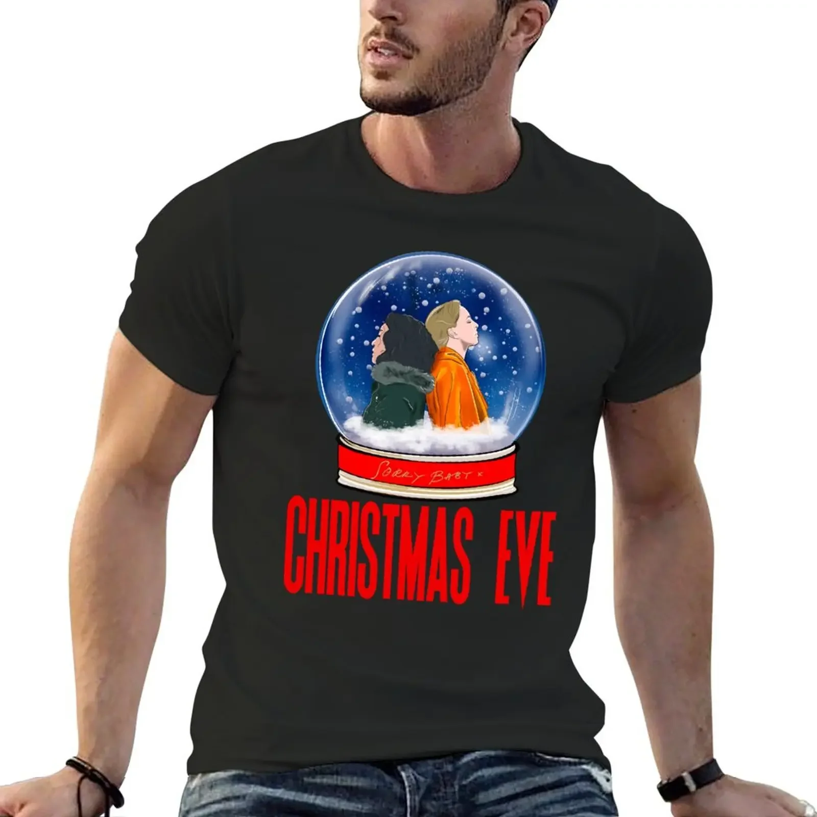 

Merry Christmas Villaneve Klilling Eve and Villanelle Snow Globe T-Shirt anime tshirt fitted t shirts for men