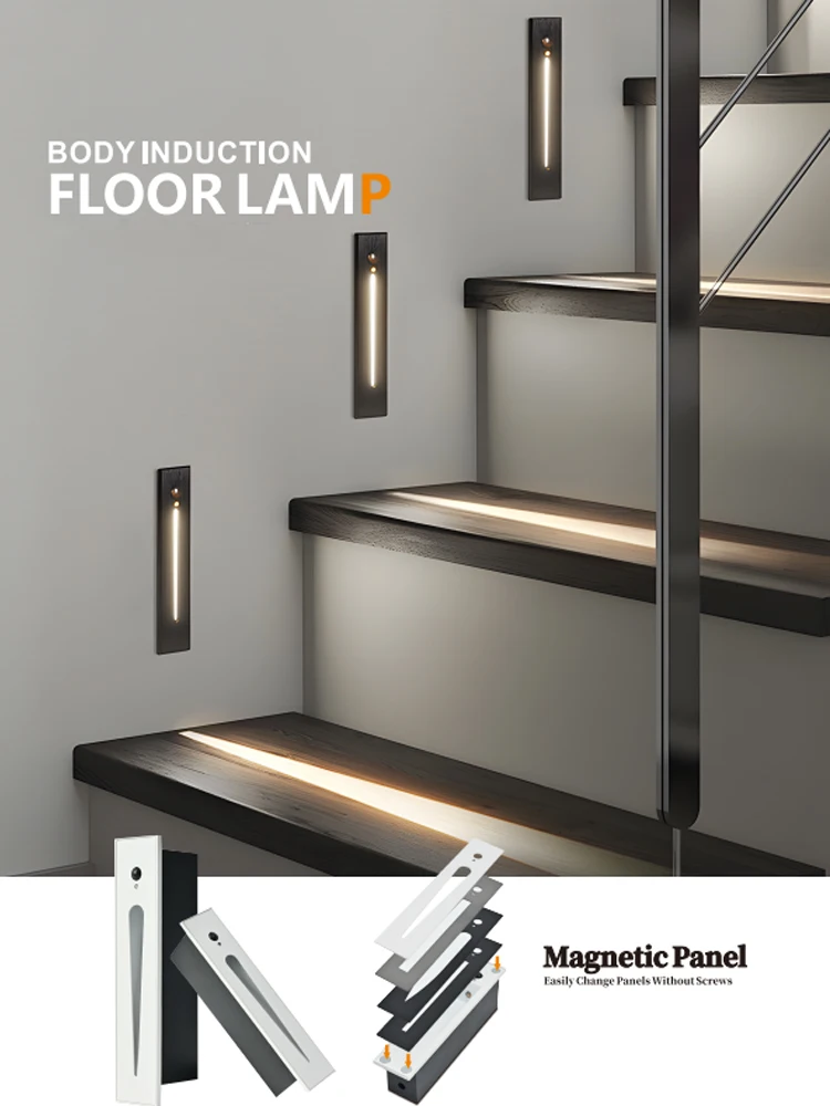 

PIR Motion Detector Sensor Led Stair Light Infrared Human Body Induction Lamp Recessed Steps Ladder Staircase Bedroom Decoration