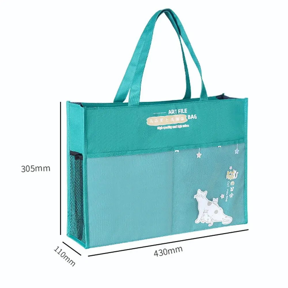 Bolsa para documentos a3, multifuncional, portátil, com zíper, com alça, organizador de arquivos multicamadas, material de escritório para estudantes