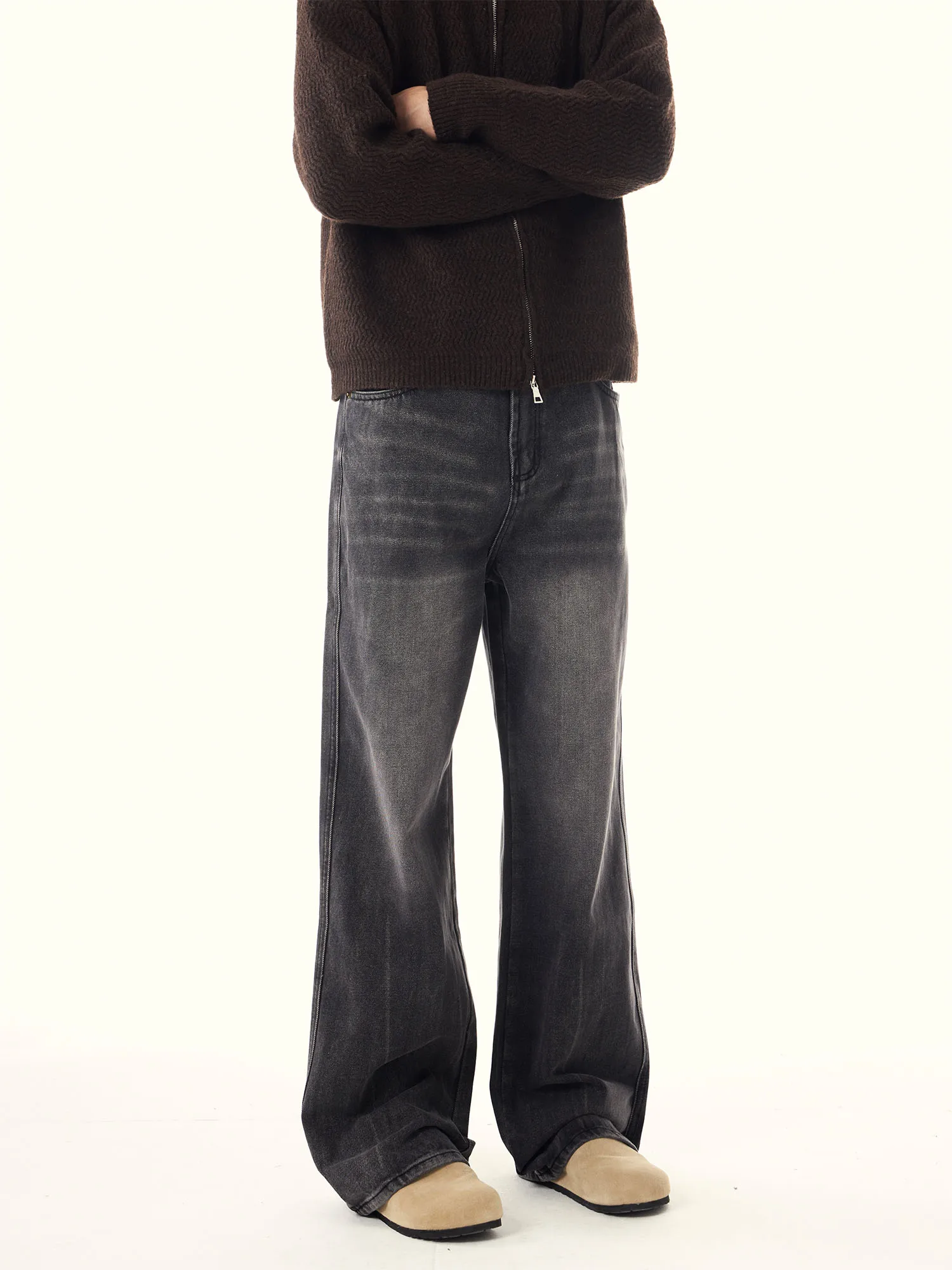 

Ретро-джинсы в американском стиле, потертые, унисекс, осенне-зимние, прямого кроя, модные, из смесового хлопка и полиэстера