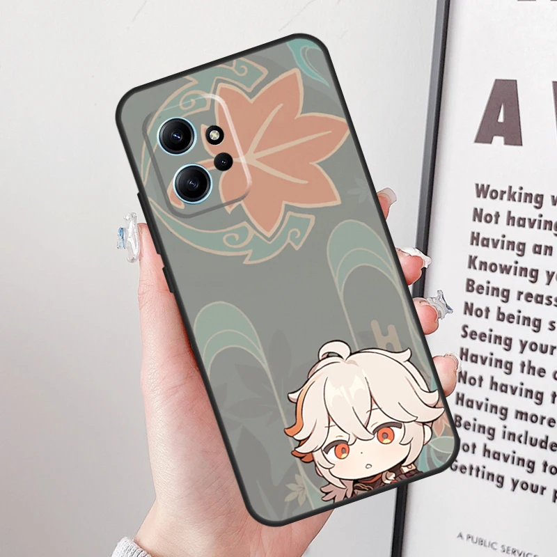 Genshin Impact  Kaedehara Kazuha leaf Case For Xiaomi Redmi Note 12 8 9 10 11 Pro Note 12S 11S 10S 9S 8T Redmi 12 9 10 C Cover