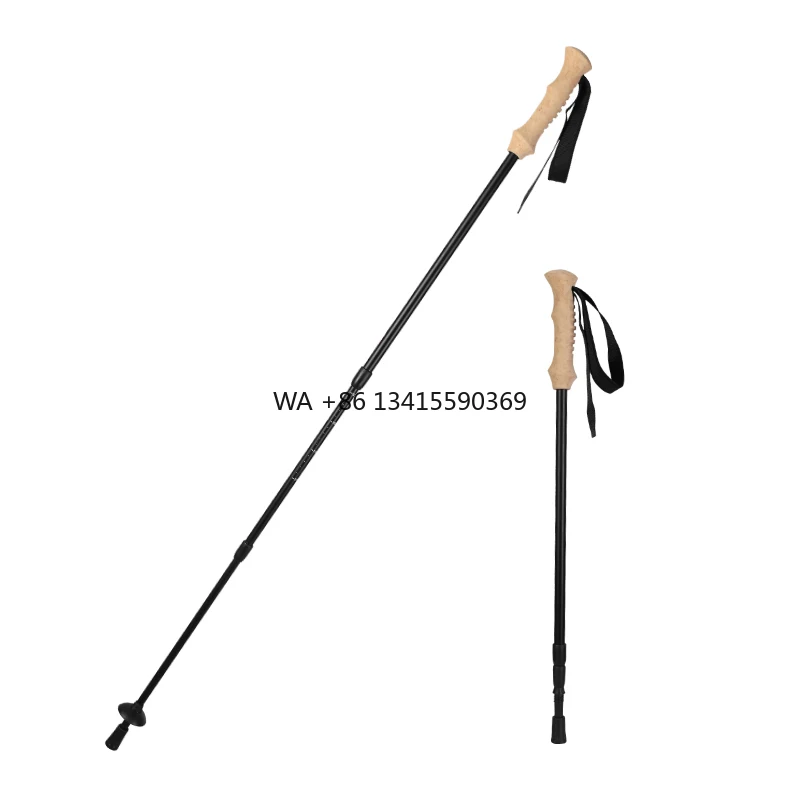 

Shaft Telescopic Trekking Poles Walking Sticks Hiking Poles 100% Carbon Carbon Fiber with 3 Segments Foldable Aluminum Durable