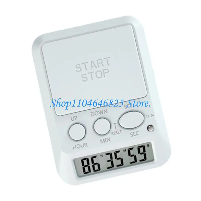 Plastic Digital Counts Up Down Timer with Lock Function & 3 Volumes Levels High Visible LCD Screen for Home & Workplace